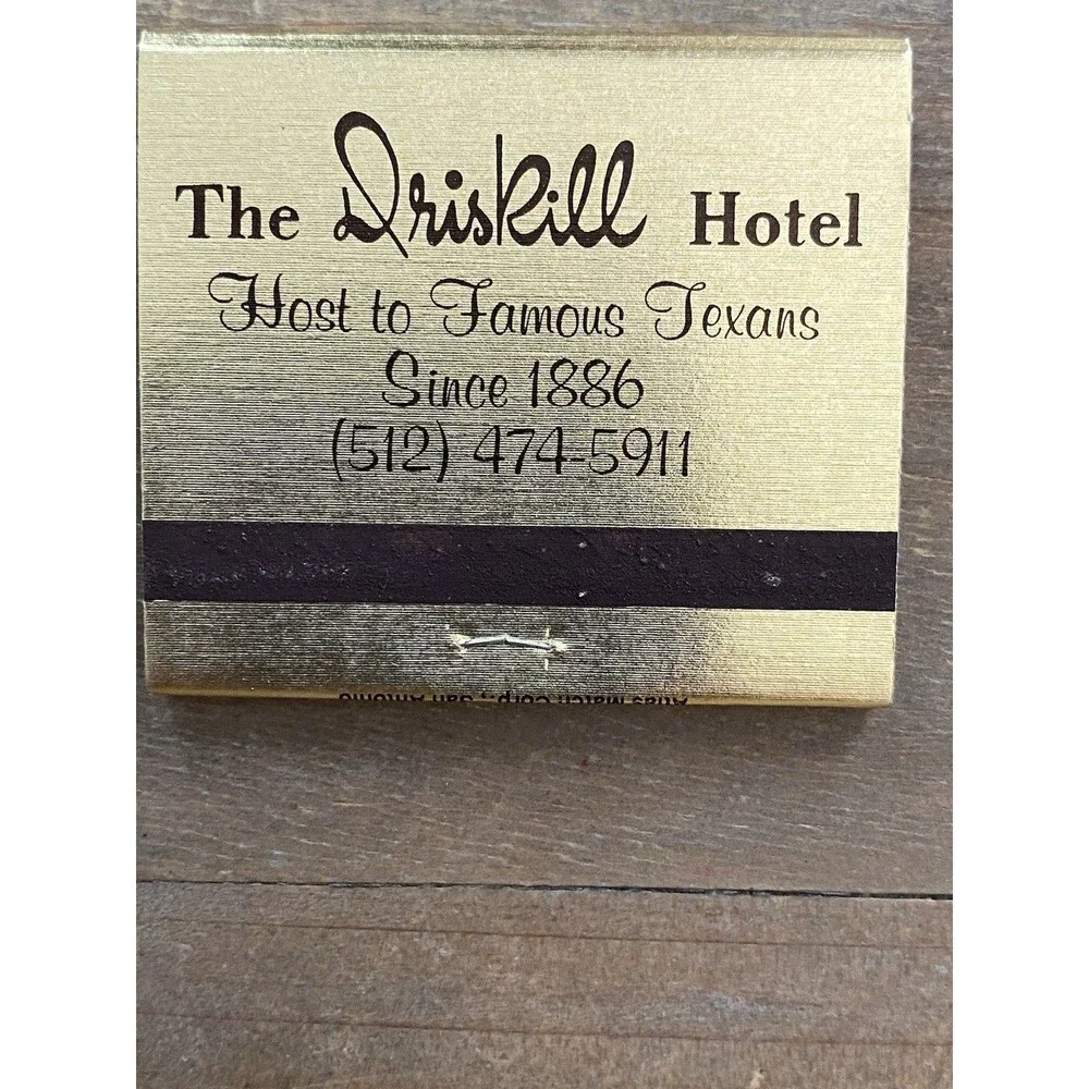 The Driskill Hotel Cabaret Austin Texas Rare Vintage Matchbook Matches
